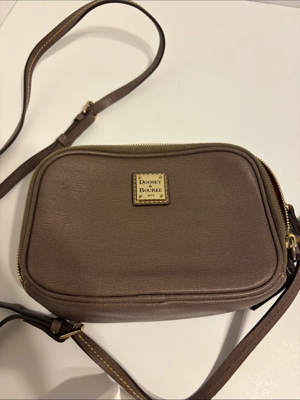 Dooney & Bourke Brown Saffiano Crossbody - Picture 10 of 10